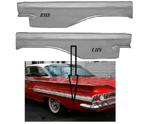 60 Chev full size Rear 1/4 section Chev (choose side)  ****